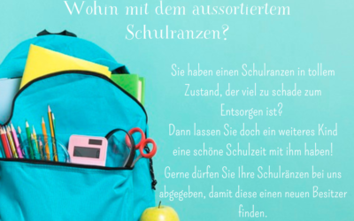 Wohin mit dem aussortiertem Schulranzen?