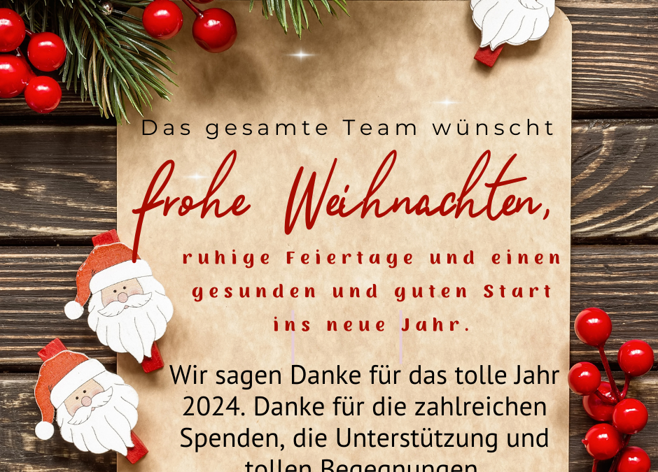 Frohe Weihnachten und alles Gute für 2025!