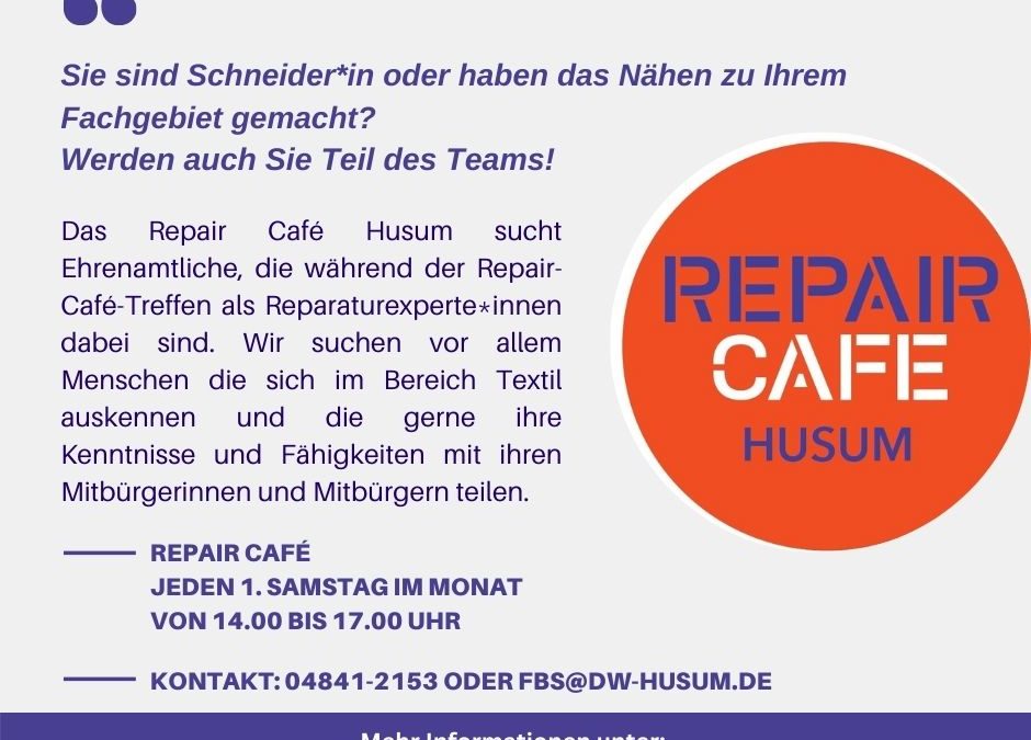 Ehrenamtliche für den Bereich Textil im Repair Café gesucht