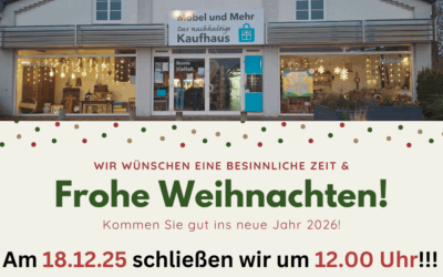 Schließzeiten Weihnachten 2025